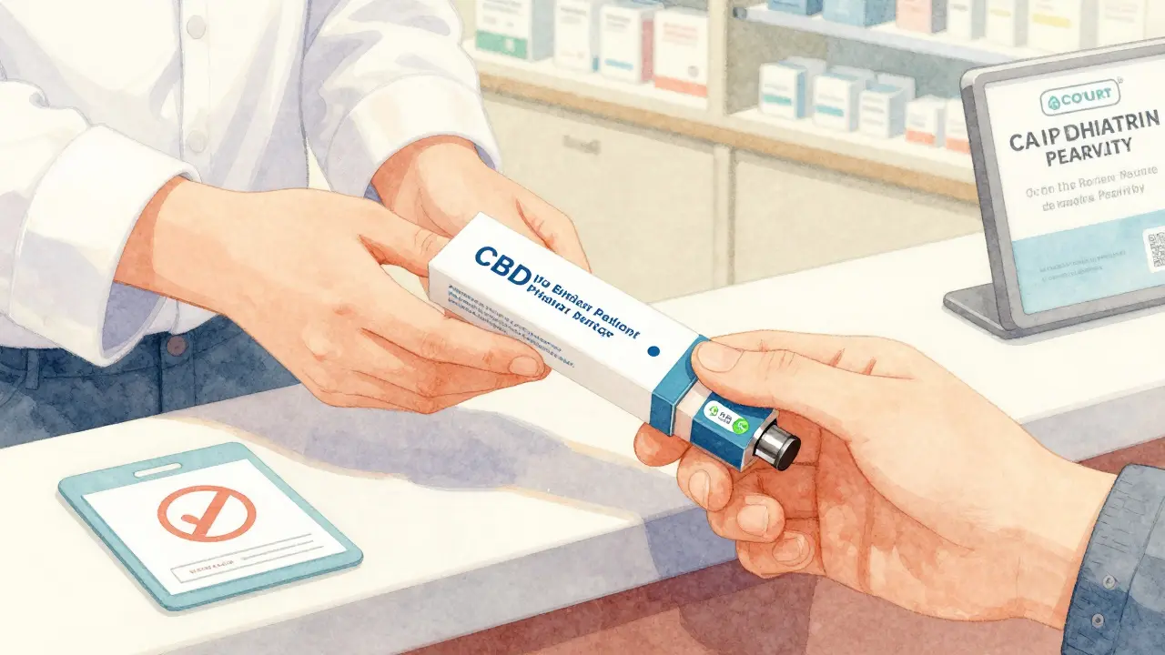Certifikovaná CBD kartridž s pečetí na obalu