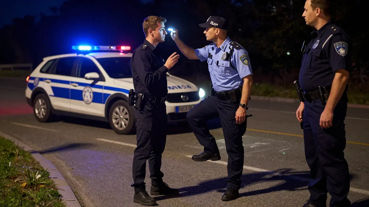 Policie provádí psychotechnickou zkoušku řidiči