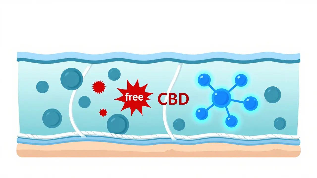 Ilustrace účinku CBD na buňky kůže a kolagen