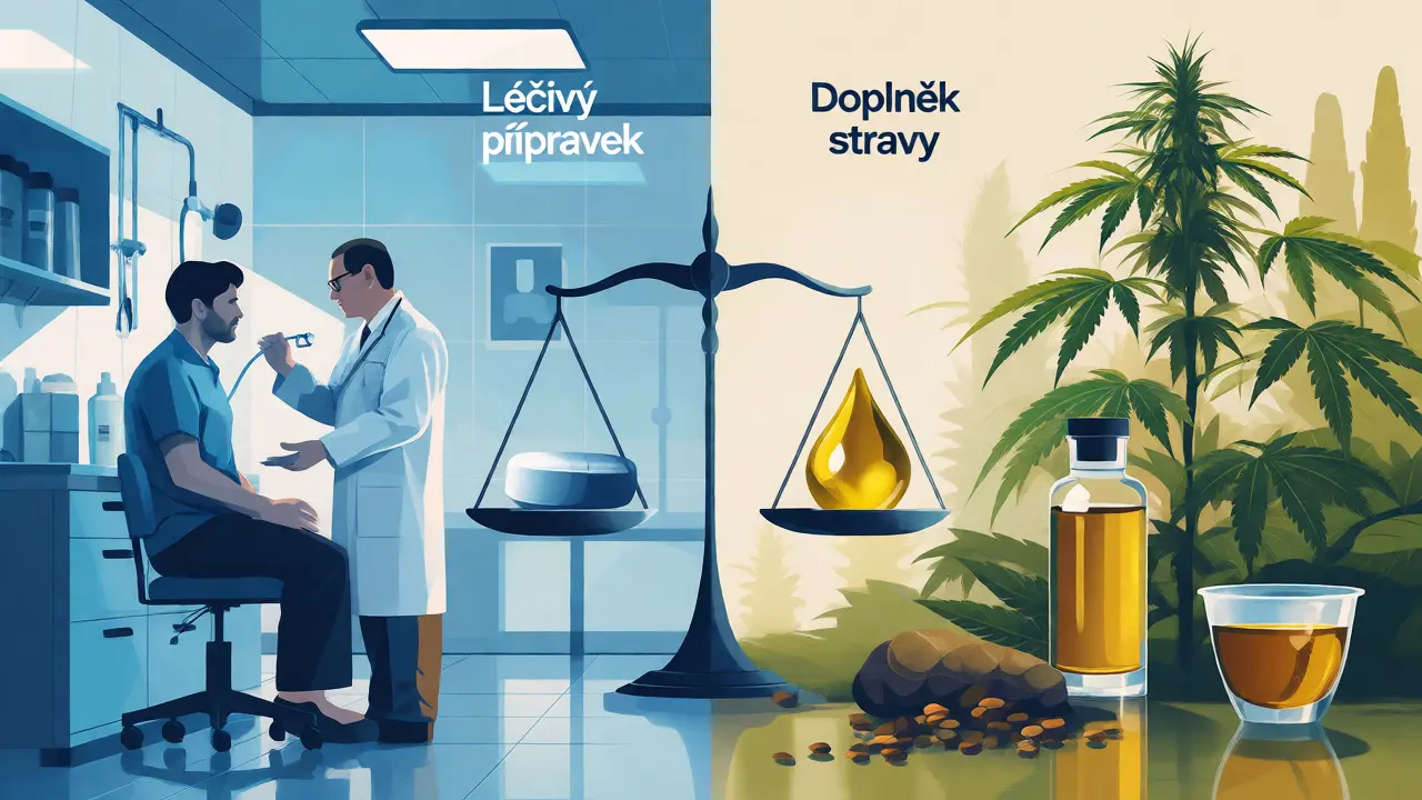 Konceptuální rozdělení mezi lékařským prostředím a přírodními konopnými produkty