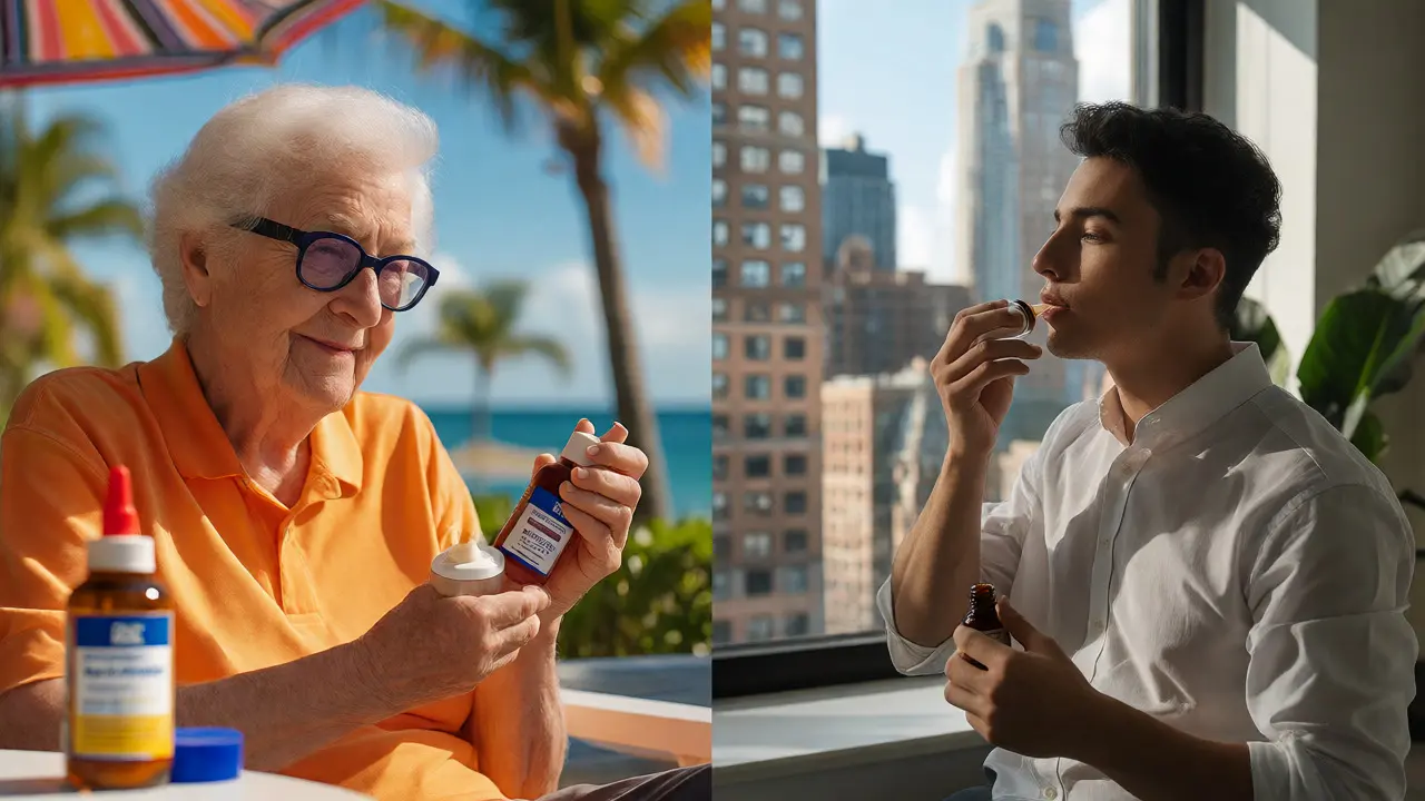 Kontrast mezi seniorem ve Floridě a mladým profesionálem v NY
